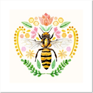 Bee Brocade Posters and Art